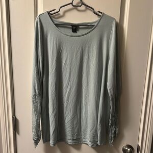 Torrid Blue Long Sleeve Fitted Tee